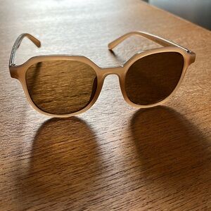 Classic Vintage Style Shades Unisex Round BROWN